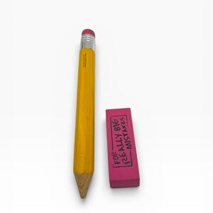TOYSMITH 03/19/120
MADE IN LISHUI. Giant Yellow Pencil and Pink Eraser Set